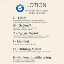 Lotion - minnesregel